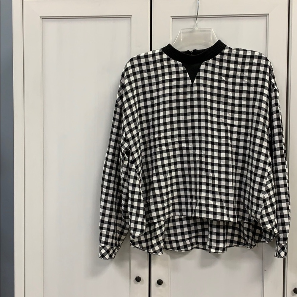 Zara Gingham Top
